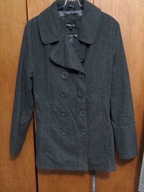 Rue 21 Princess Seam Wool Blend Peacoat Size Medium
